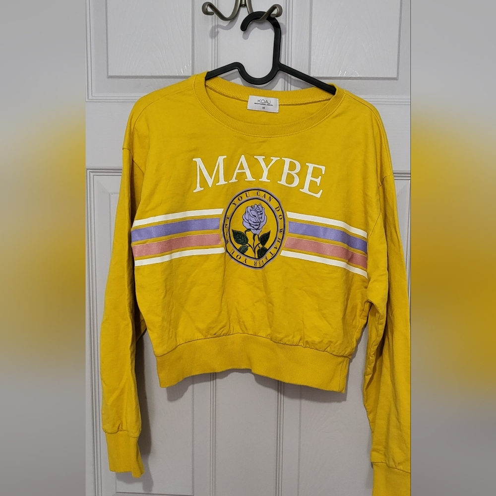 Yellow crop sweater